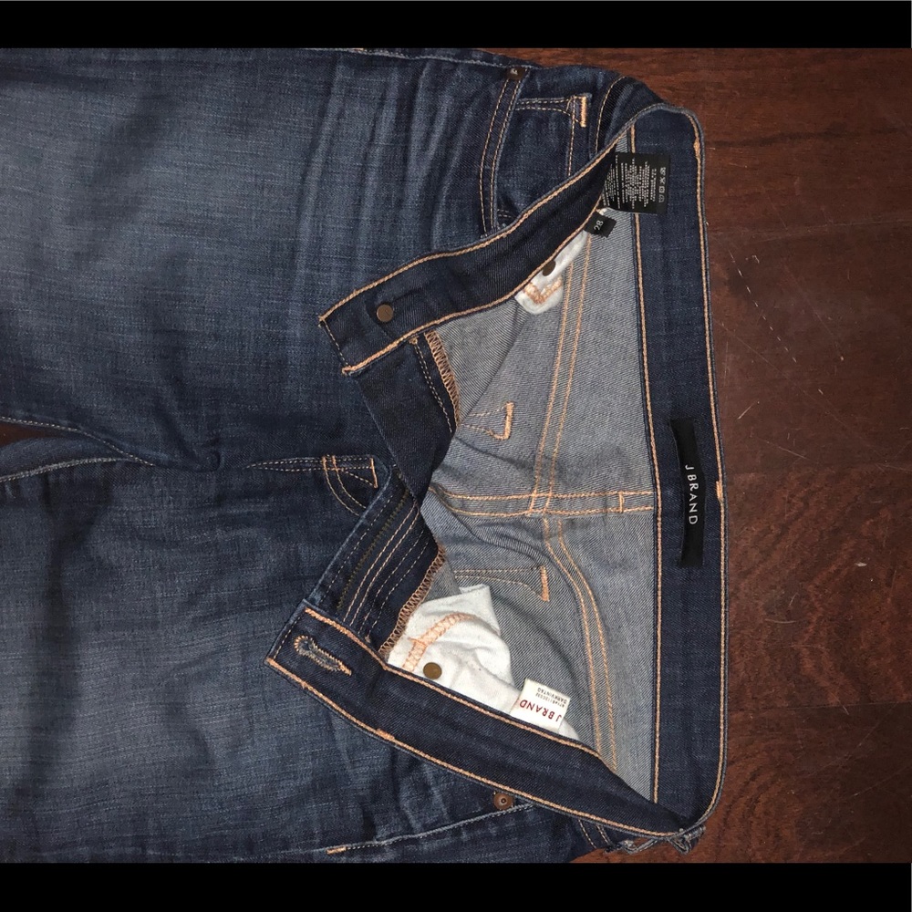 J Brand Womens Dark Skinny Jeans Mid Rise Sz 28